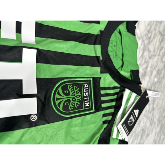 Adidas MLS Austin FC Home Jersey Las Voces Barcode Green Women Medium HU1381 250 - Picture 6 of 9